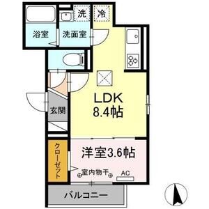D-room小倉101号室 間取