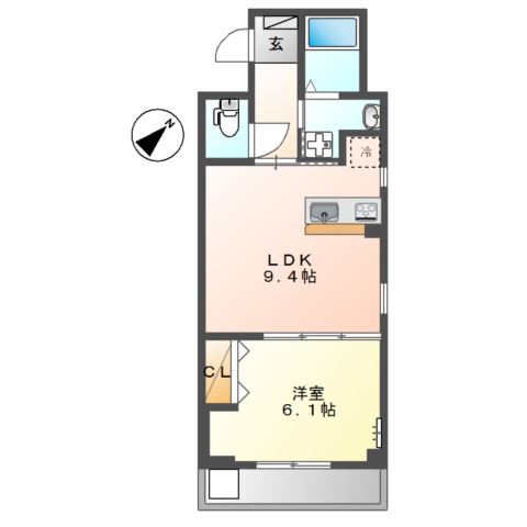 グレーシア・マーレ　金沢八景201号室 間取