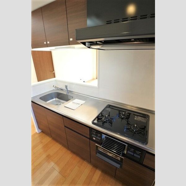 アヴェニール柏の葉107号室 ガスコンロ3口　グリルも付いてます