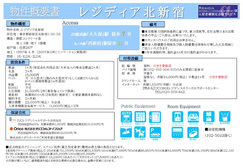 レジディア北新宿3階 部屋その他