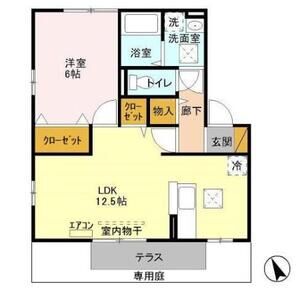 マサーレ・オガワ　B棟102号室 間取