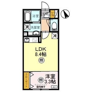 パーシモンⅢ203号室 間取