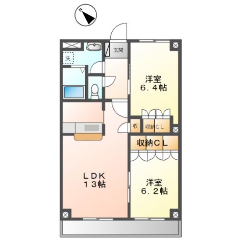 インマヌエル201号室 間取