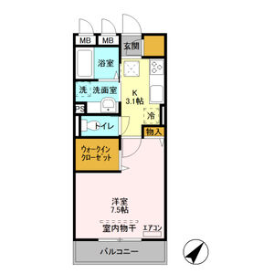 フローラ108号室 間取