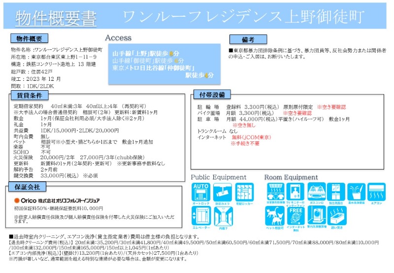 ワンルーフレジデンス上野御徒町8階 部屋その他