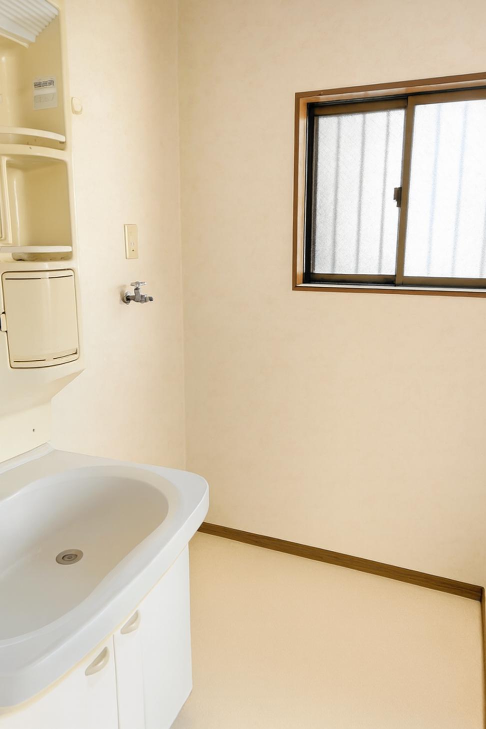 平塚市入野戸建 洗濯機置き場はドラム式も置ける広さです