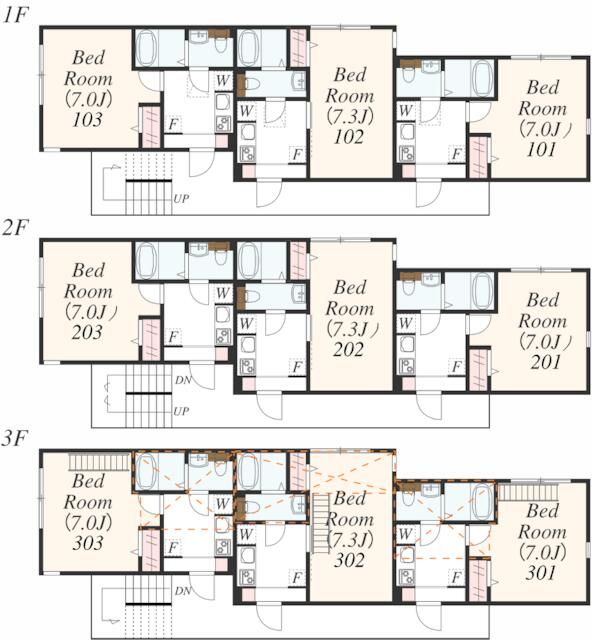 アザーレ・ソラ相武台3階 間取