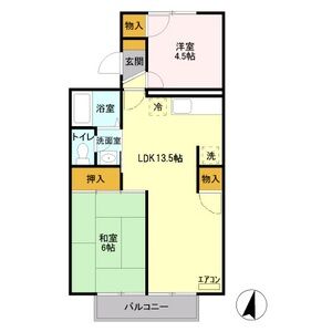 スカイシティー101号室 間取