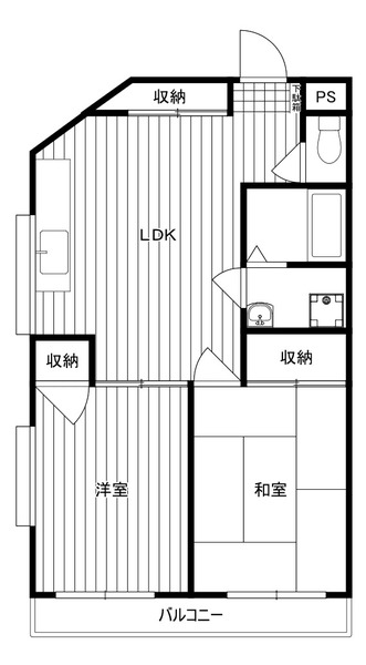 エッソール福生203号室 間取