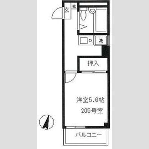 ファーストハウス生田205号室 間取