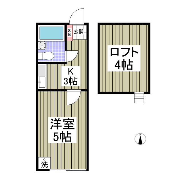 ミモザ102号室 間取