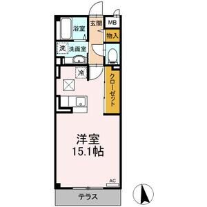 サンヴィレッジ中河原101号室 間取