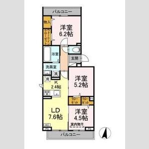 メゾン　シャルム302号室 間取