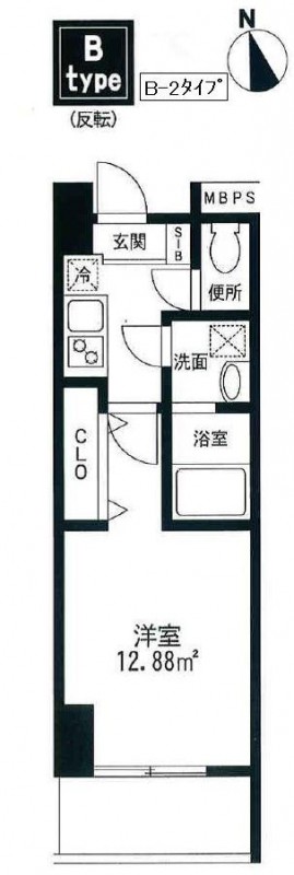 Ｔ．Ｐ．Ｃレジデンス府中7階 間取り