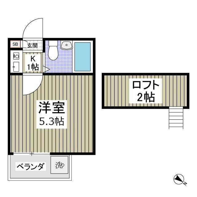 三春台エクセル203号室 間取