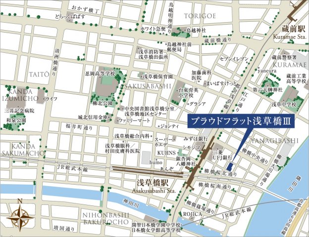 プラウドフラット浅草橋Ⅲ902号室 地図