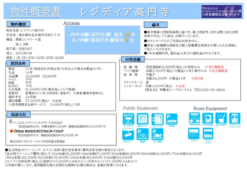 レジディア高円寺3階 部屋その他