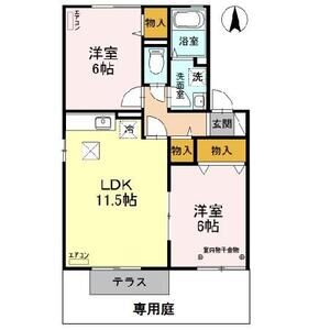 サンライズ　D102号室 間取