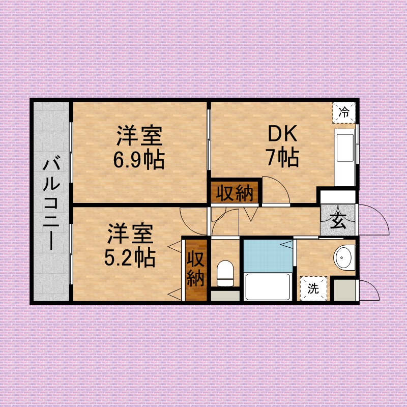 ルシェールふじみ野3階 間取