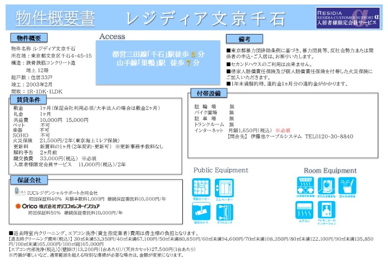 レジディア文京千石8階 部屋その他