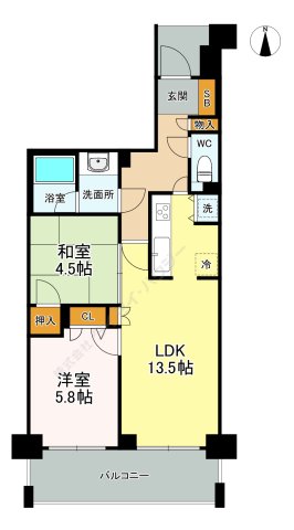 リーベスト東中山5階 間取
