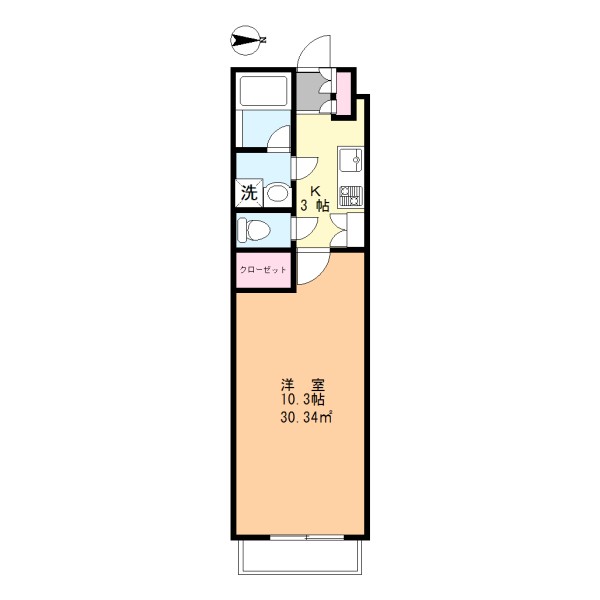 トライアングル綾瀬2階 間取