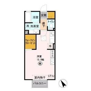 メルベーユ　C102号室 間取