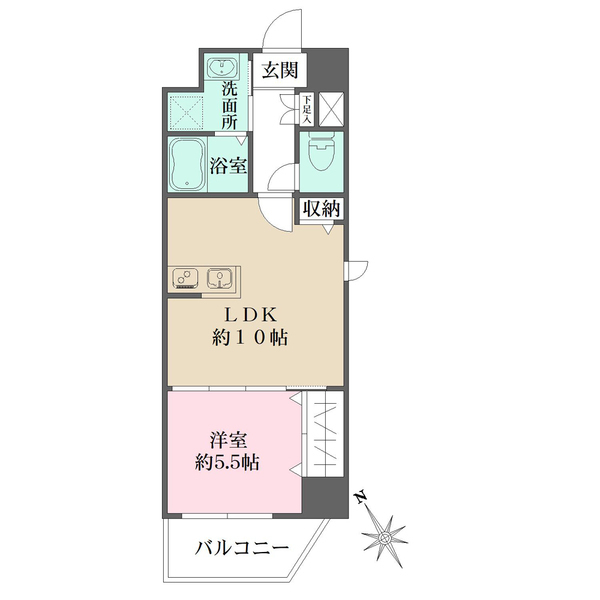 Ｎ-ｆｌａｔｓ横浜関内Ⅱ905号室 間取