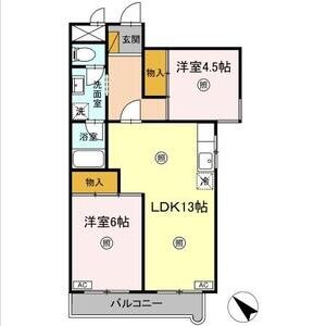 メゾンドゥ・ボヌール301号室 間取