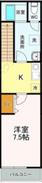 Ｅａｓｔ　Ｏｎｅ0206号室 間取