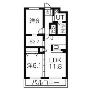 ベルエールA棟102号室 間取