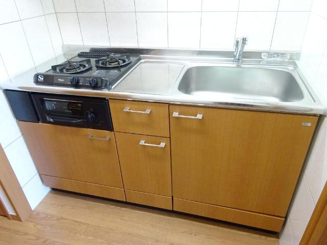 ローズガーデンＮＫＫ システムキッチン（２口・グリル）