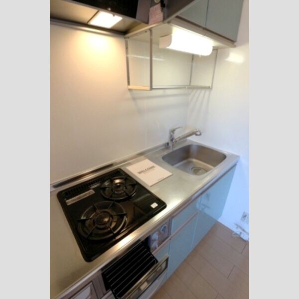 プレミエールあけぼの206号室 ガスコンロ2口グリル付