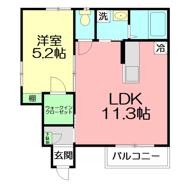 ラ　ヴィーテ101号室 間取