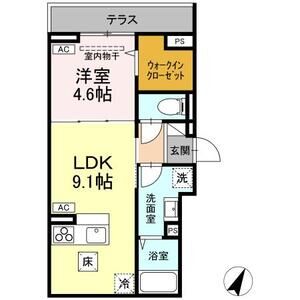 D-comodo深大寺北町101号室 間取