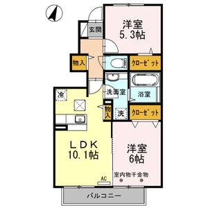 Est Village103号室 間取