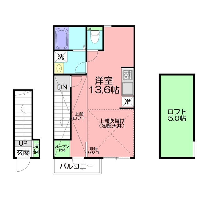 アメニティーハウス204号室 間取