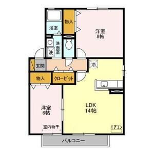 ストリーム　ABCDEA201号室 間取