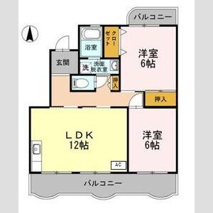 ハビテーションWADAⅡ205号室 間取