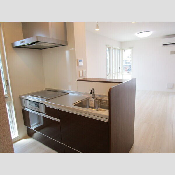 ハイ・ルポン301号室 対面式3口IHヒーター付システムキッチン