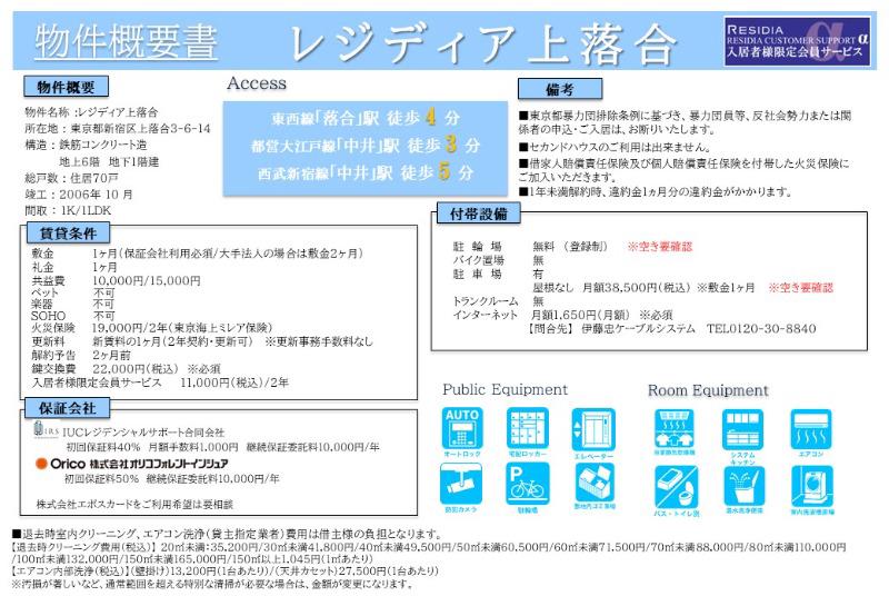 レジディア上落合1階 同建物別部屋の参考画像