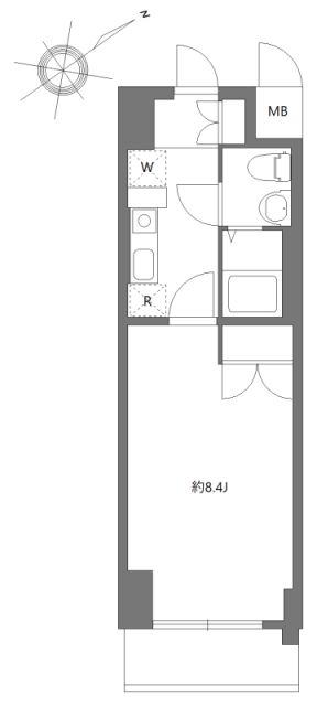 ジュモー京成船橋803号室 間取