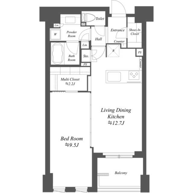 プライマル練馬豊島園0411号室 間取