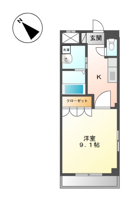 リヴィエール201号室 間取