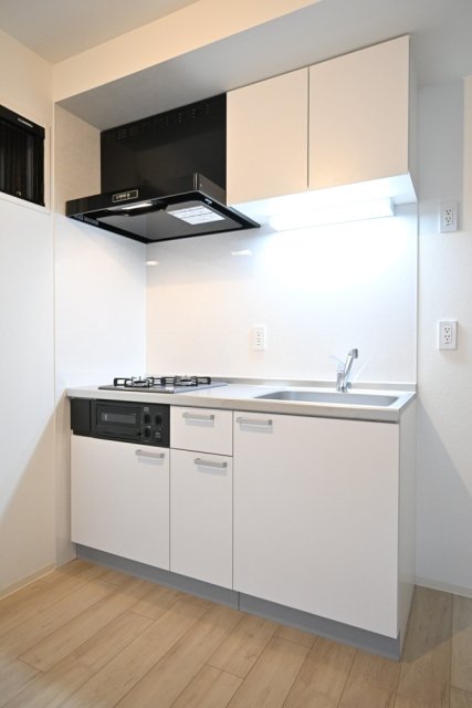 フェリデンシア御嶽山1階 システムキッチン（2口ガスコンロ・グリル付）