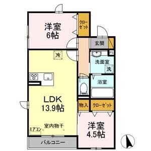 メゾンドール305号室 間取
