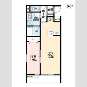 リーブルファイン谷在家302号室 間取