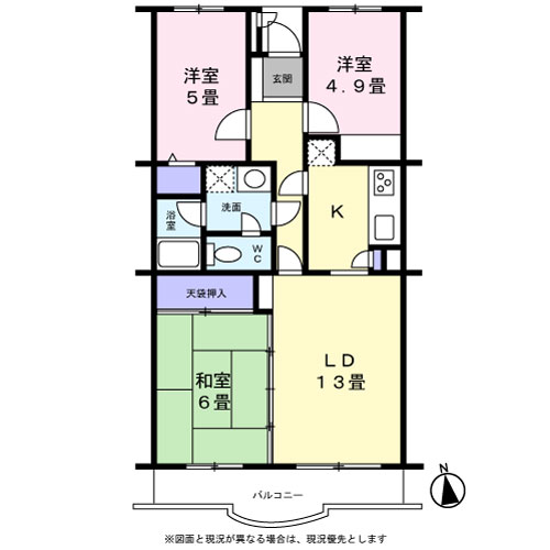 第３緑光コーポラス0305号室 間取