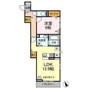 メゾン・ド・プリュネ102号室 間取