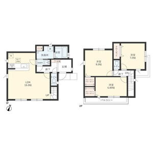 Sumai-to川越市山田010001号室 間取